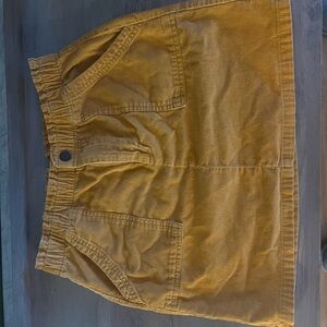 Corduroy Mustard Yellow Skirt